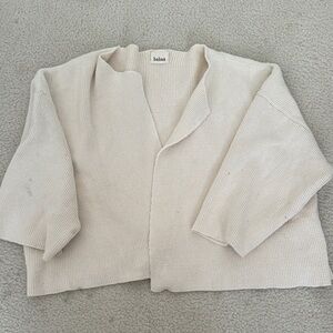 Babaa - jacket number 35 natural Beige Knit Sweater with Tie